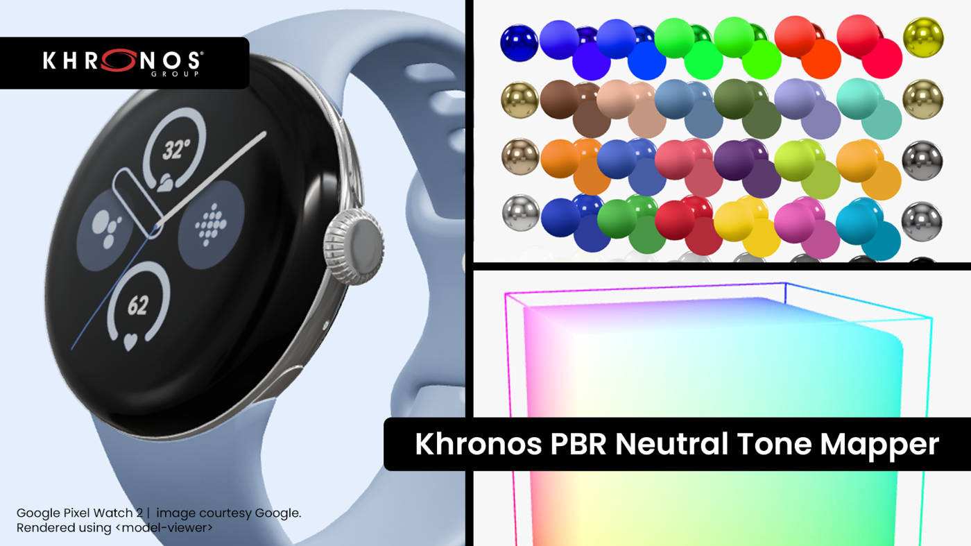 Khronos PBR Neutral Tone Mapper Released for True-to-Life Color Rendering of 3D Products Banner