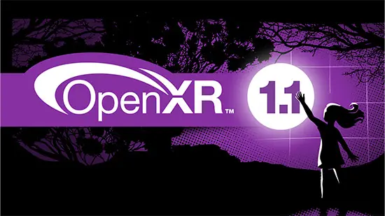 Purple banner highlighting OpenXR 1.1